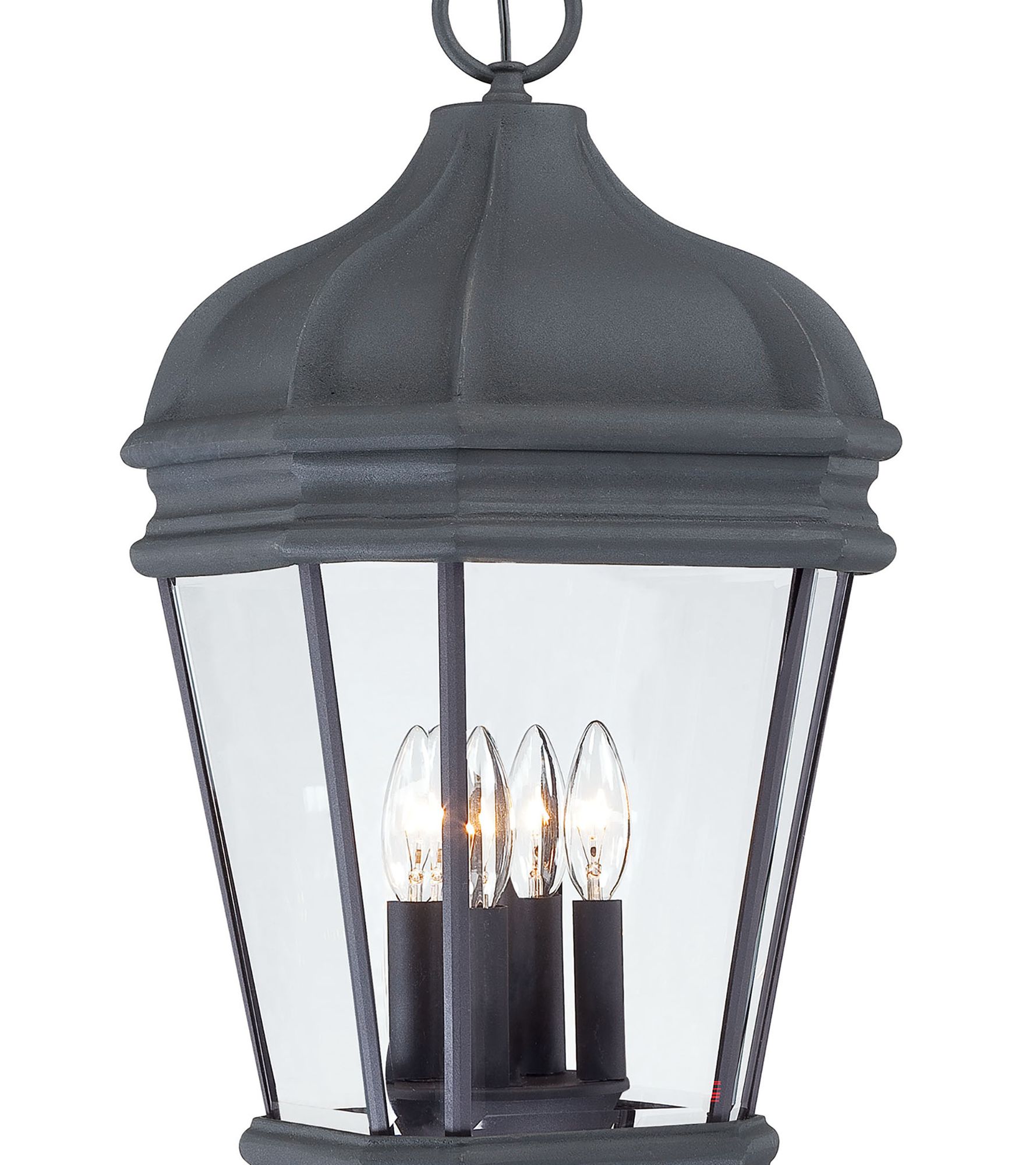 Image 3 The Great Outdoors Harrison 4-Light Sand Coal Outdoor Chain Hung Lantern more views