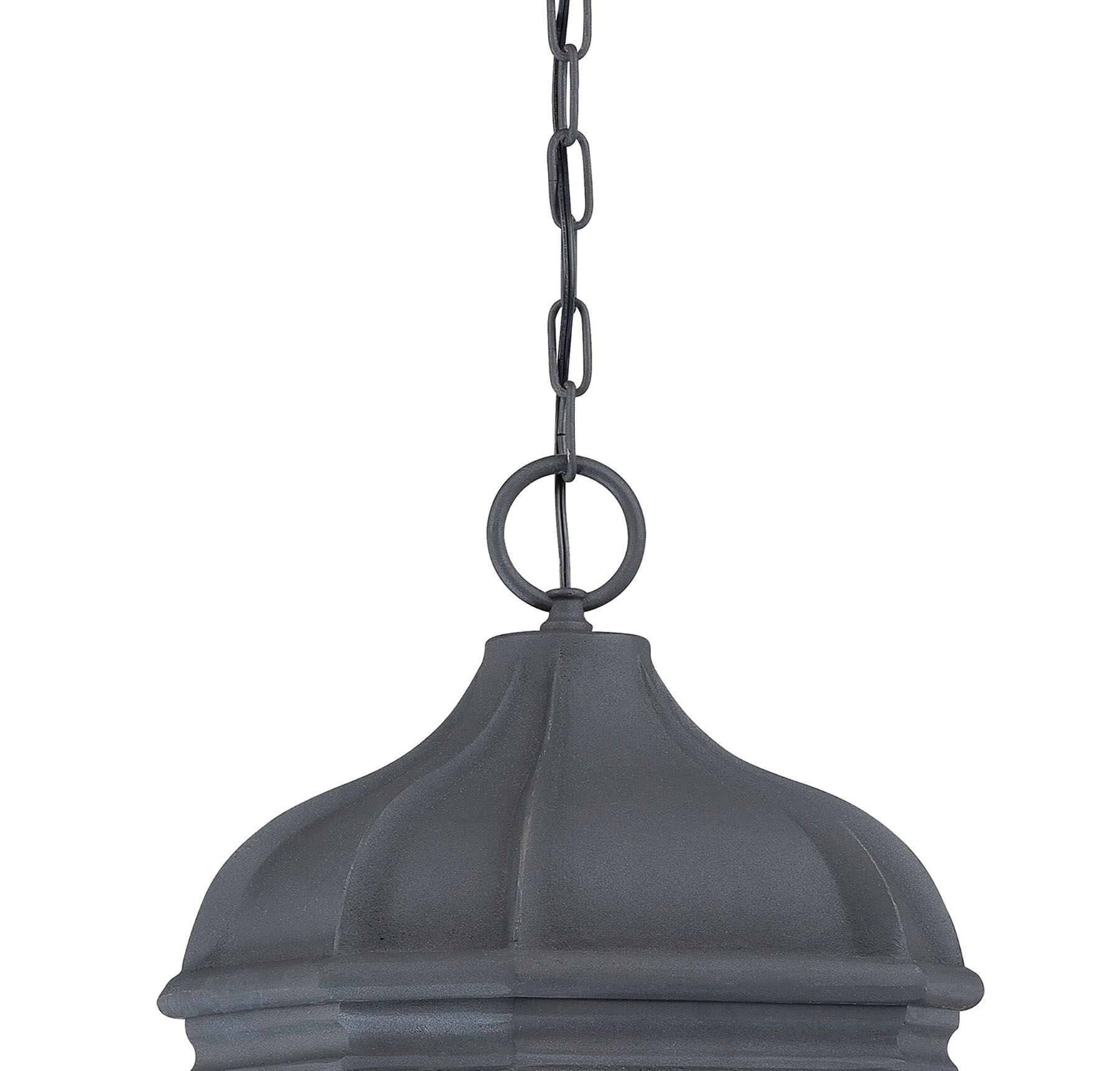 Image 4 The Great Outdoors Harrison 4-Light Sand Coal Outdoor Chain Hung Lantern more views