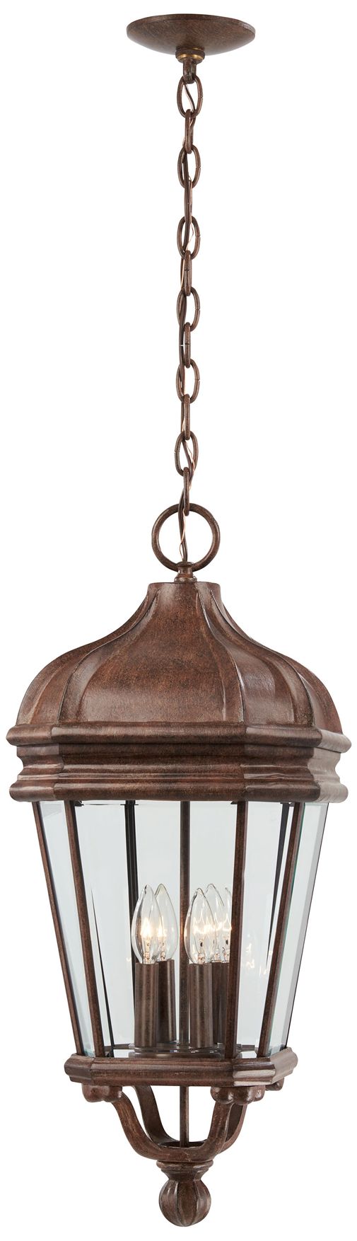 Image 2 The Great Outdoors Harrison 4-Light Vintage Rust Outdoor Chang Hung Lantern more views