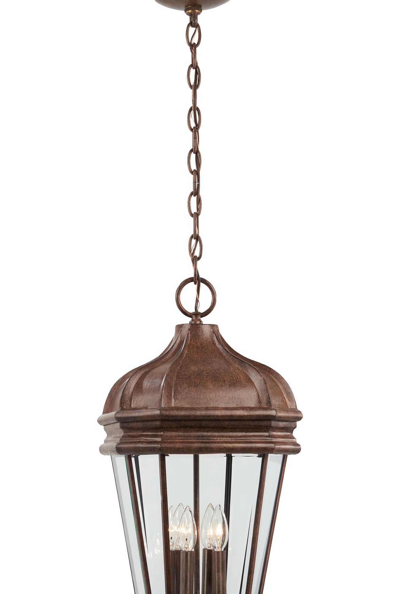 Image 3 The Great Outdoors Harrison 4-Light Vintage Rust Outdoor Chang Hung Lantern more views
