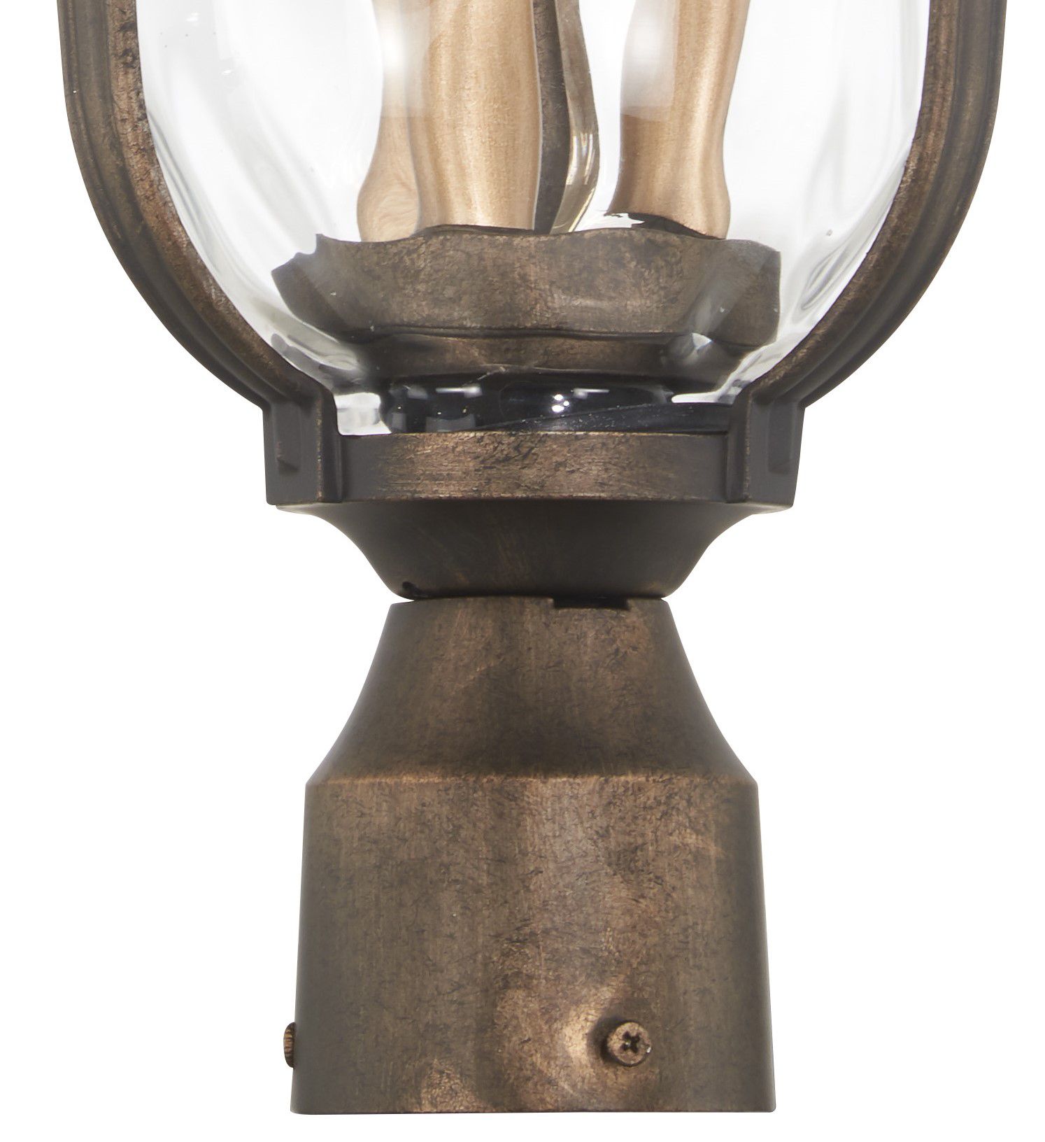 Image 4 The Great Outdoors Havenwood 3-Light Bronze and Silver Outdoor Post Mount more views