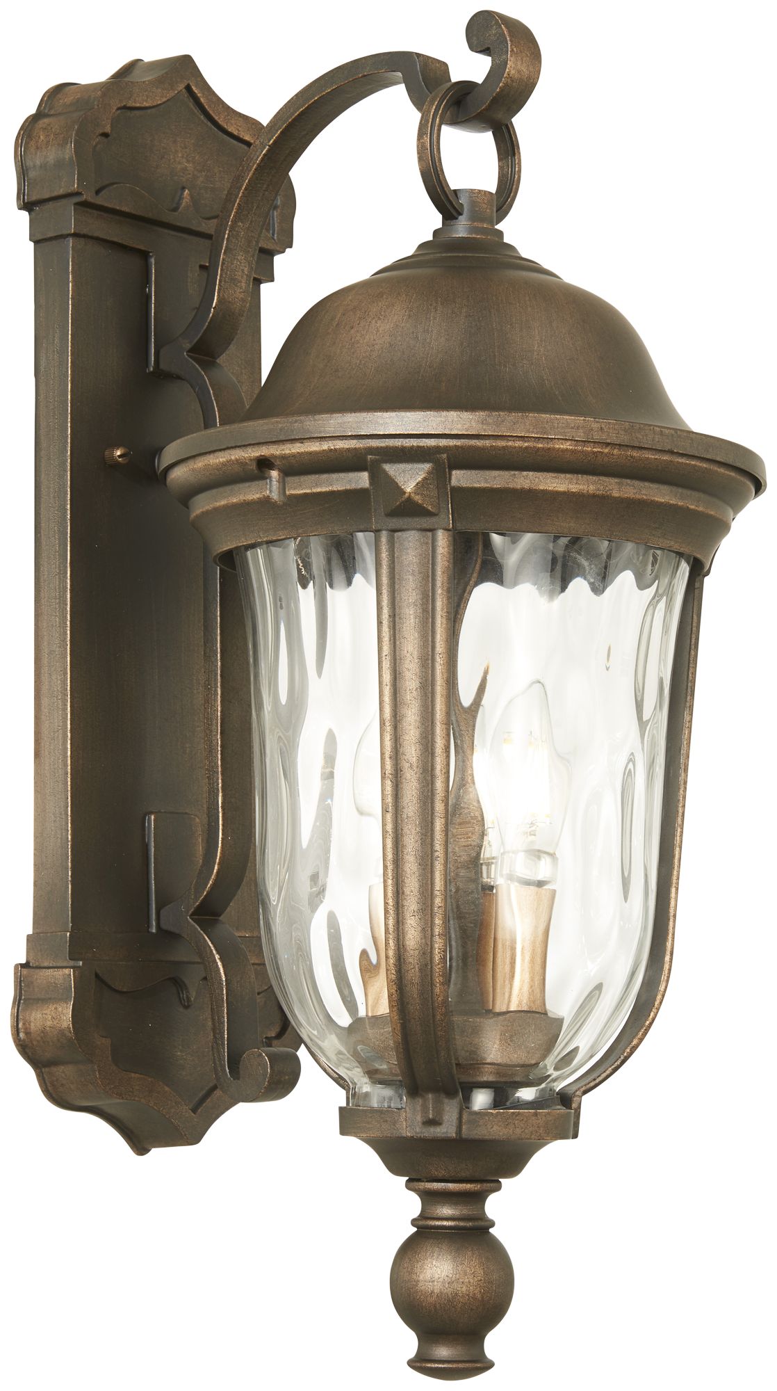 The Great Outdoors Havenwood 3-Light Bronze and Silver Outdoor Wall Mount