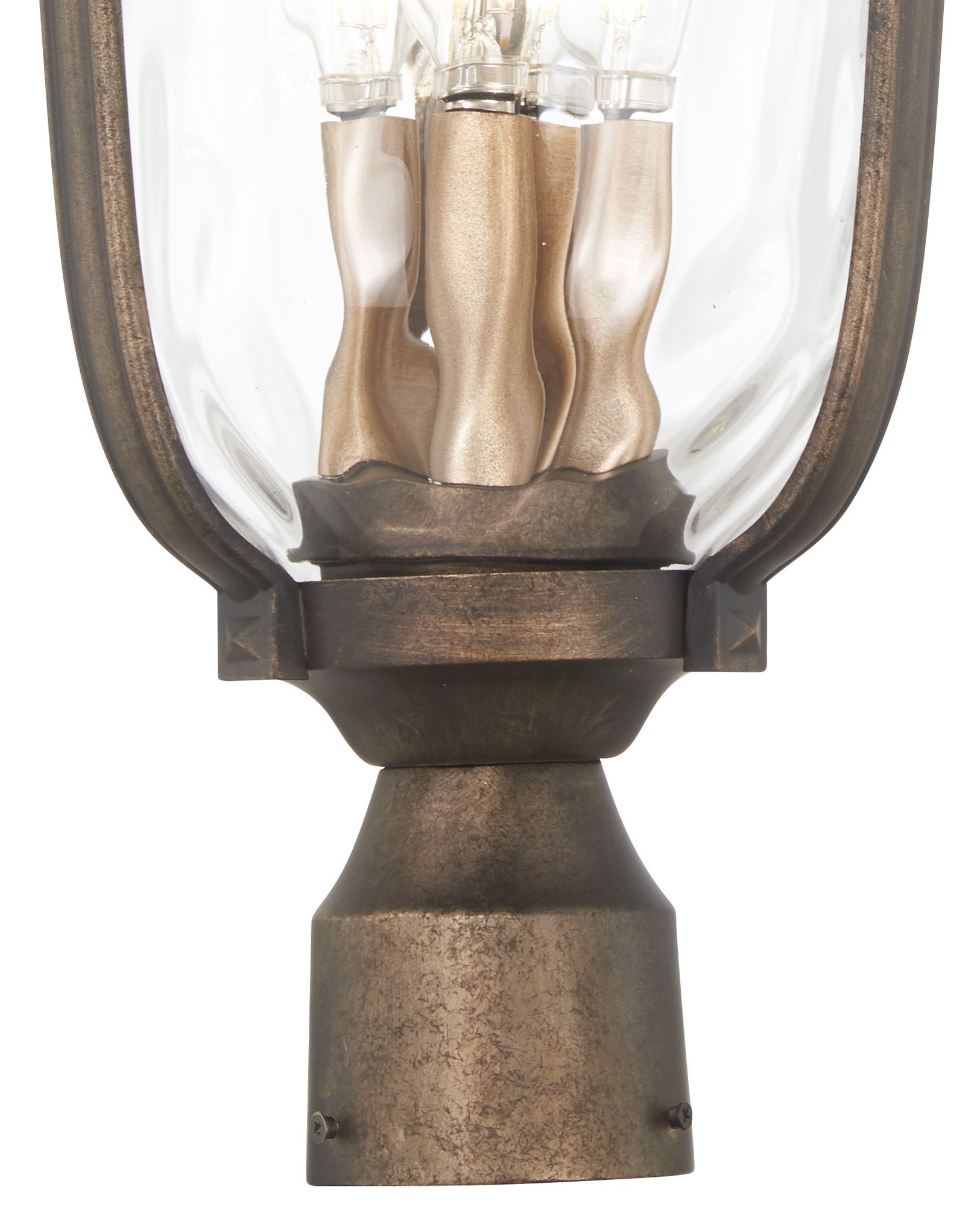 Image 4 The Great Outdoors Havenwood 4-Light Bronze and Silver Post Mount Lantern more views