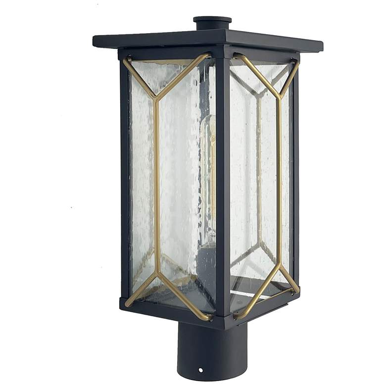 Image 1 The Great Outdoors Hillside Manor 1-Light Sand Coal Outdoor Post Light