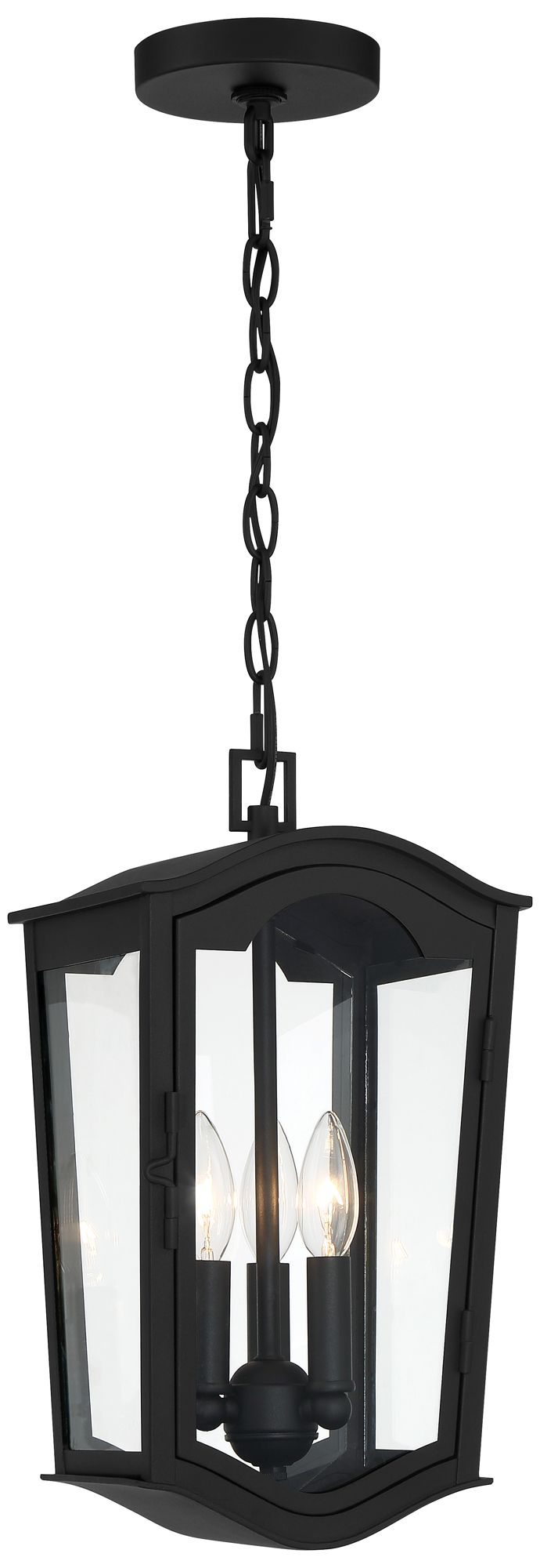 The Great Outdoors Houghton Hall 3-Light Coal Outdoor Chain Hung Lantern