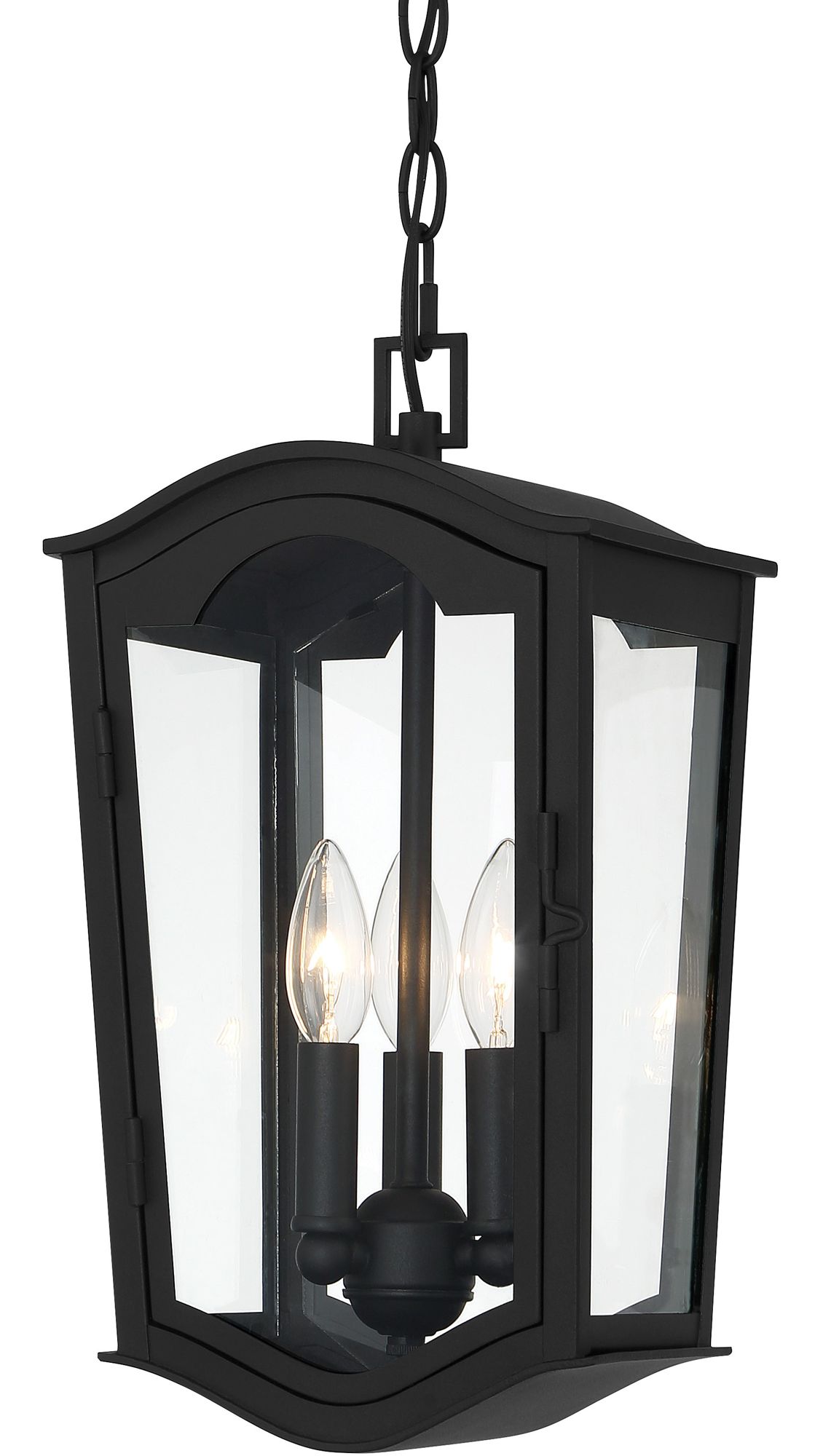 Image 3 The Great Outdoors Houghton Hall 3-Light Coal Outdoor Chain Hung Lantern more views
