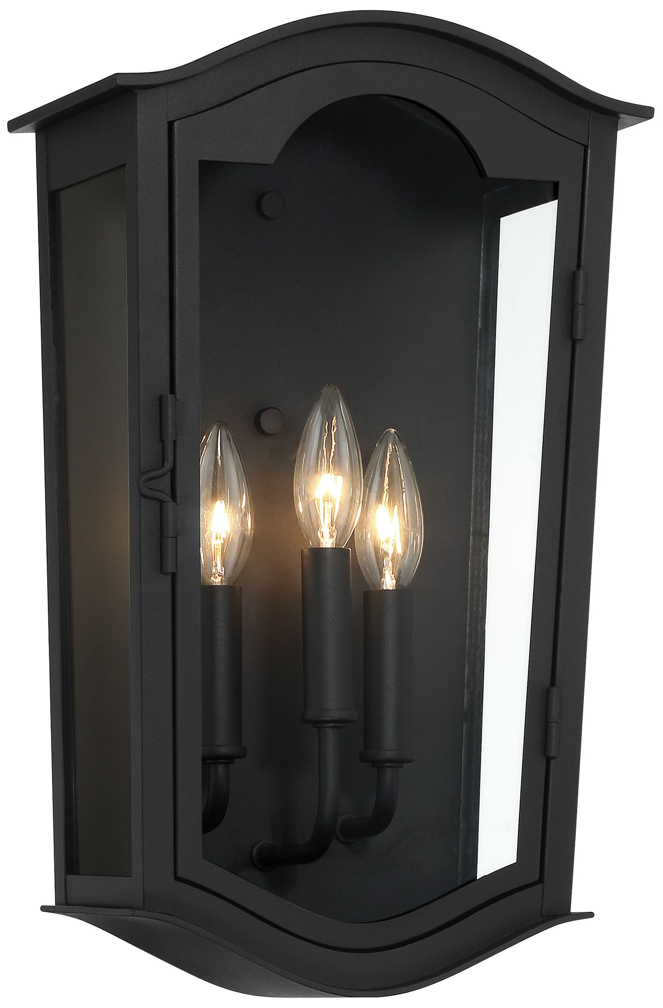 The Great Outdoors Houghton Hall 3-Light Sand Coal Outdoor Wall Mount