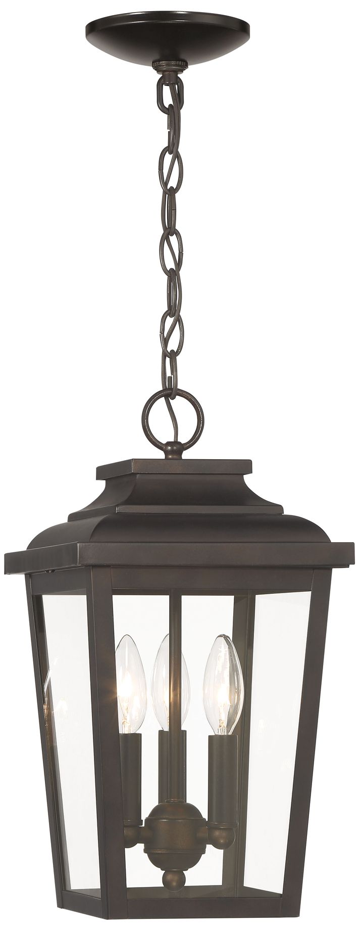 The Great Outdoors Irvington Manor 3-Light Chelesa Bronze Chain Hung