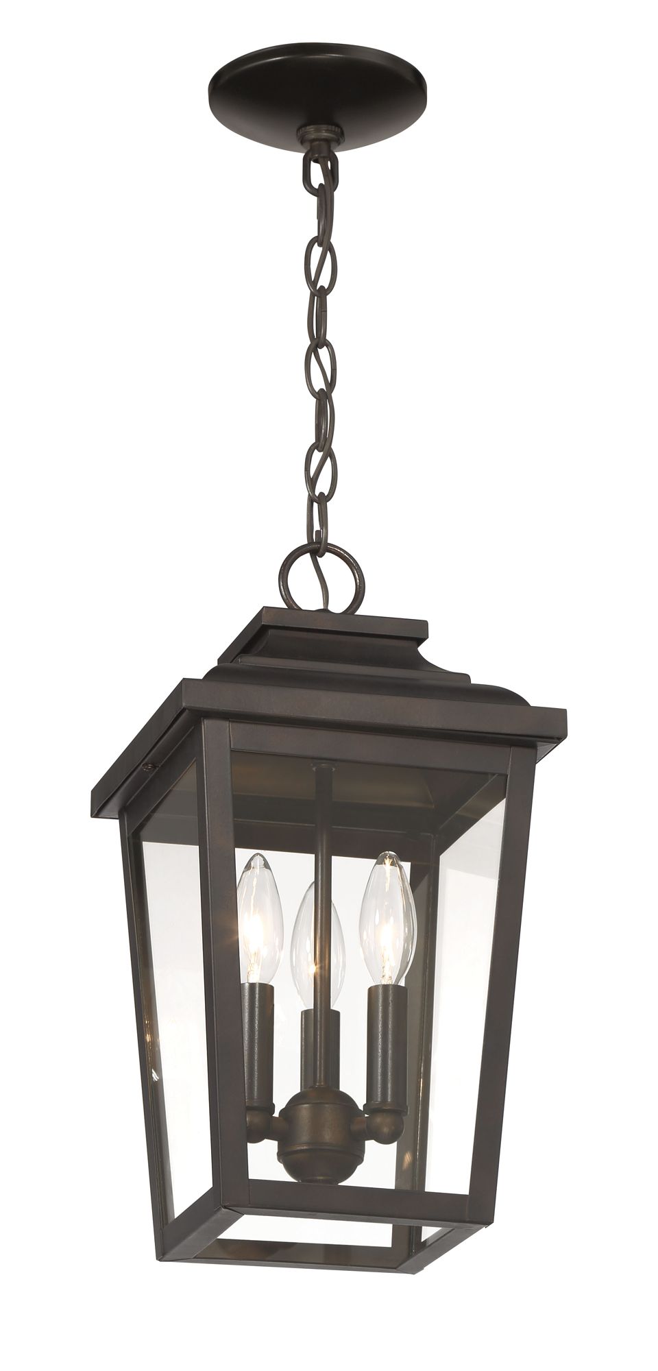 Image 4 The Great Outdoors Irvington Manor 3-Light Chelesa Bronze Chain Hung more views