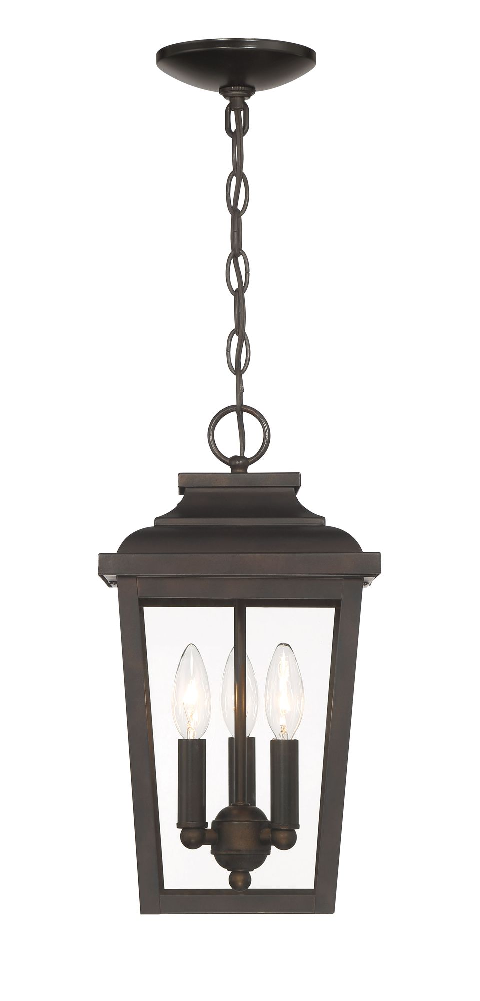 Image 5 The Great Outdoors Irvington Manor 3-Light Chelesa Bronze Chain Hung more views