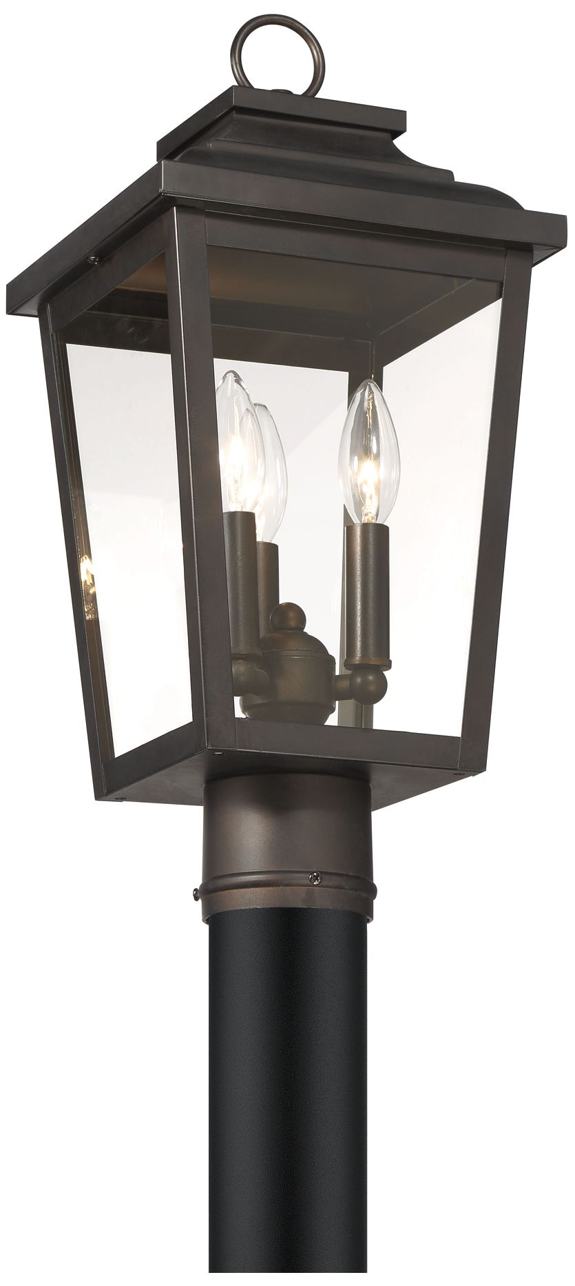 Image 3 The Great Outdoors Irvington Manor 3-Light Chelesa Bronze Post Mount more views