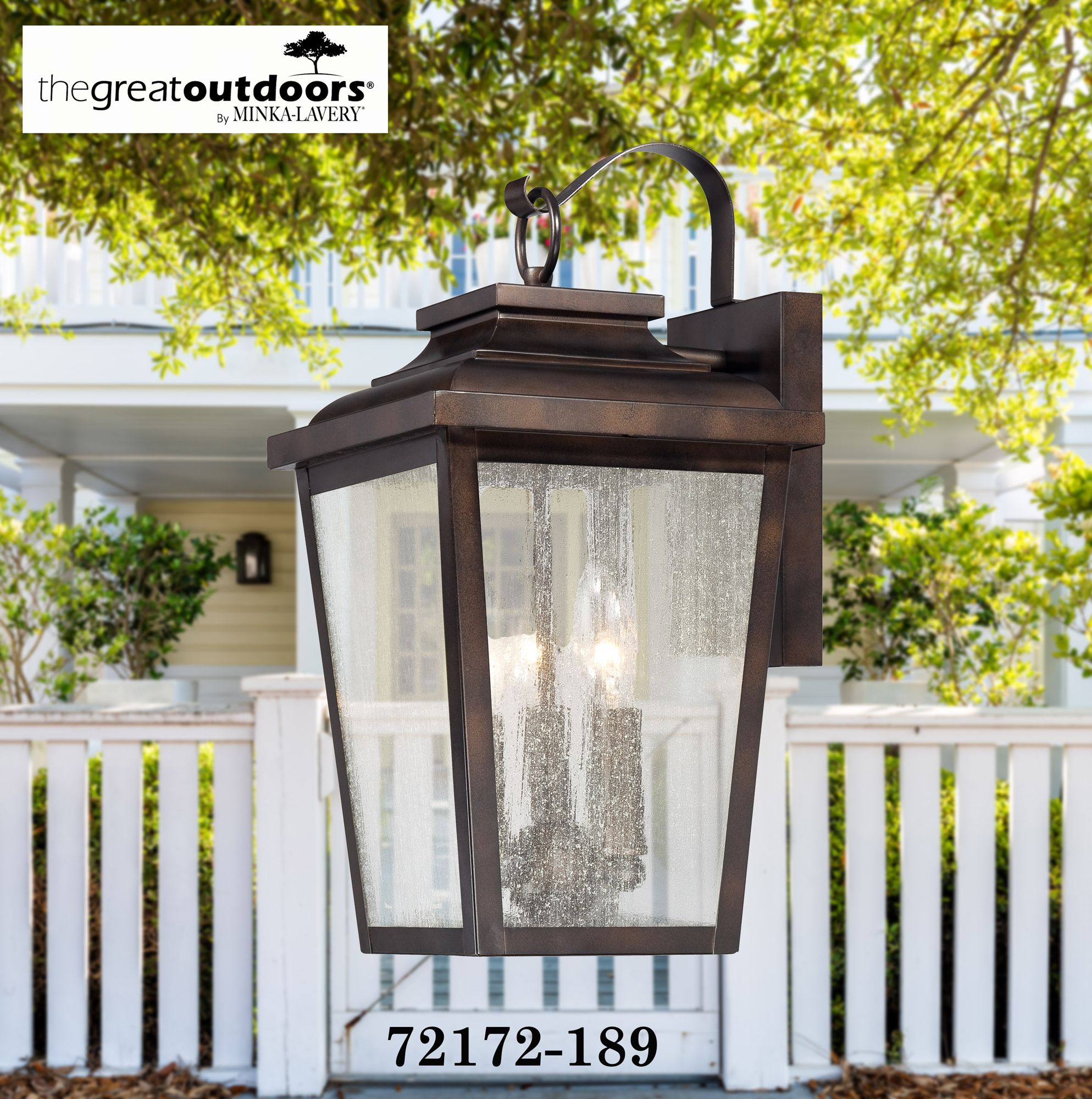 Image 4 The Great Outdoors Irvington Manor 3-Light Chelesa Bronze Wall Mount more views