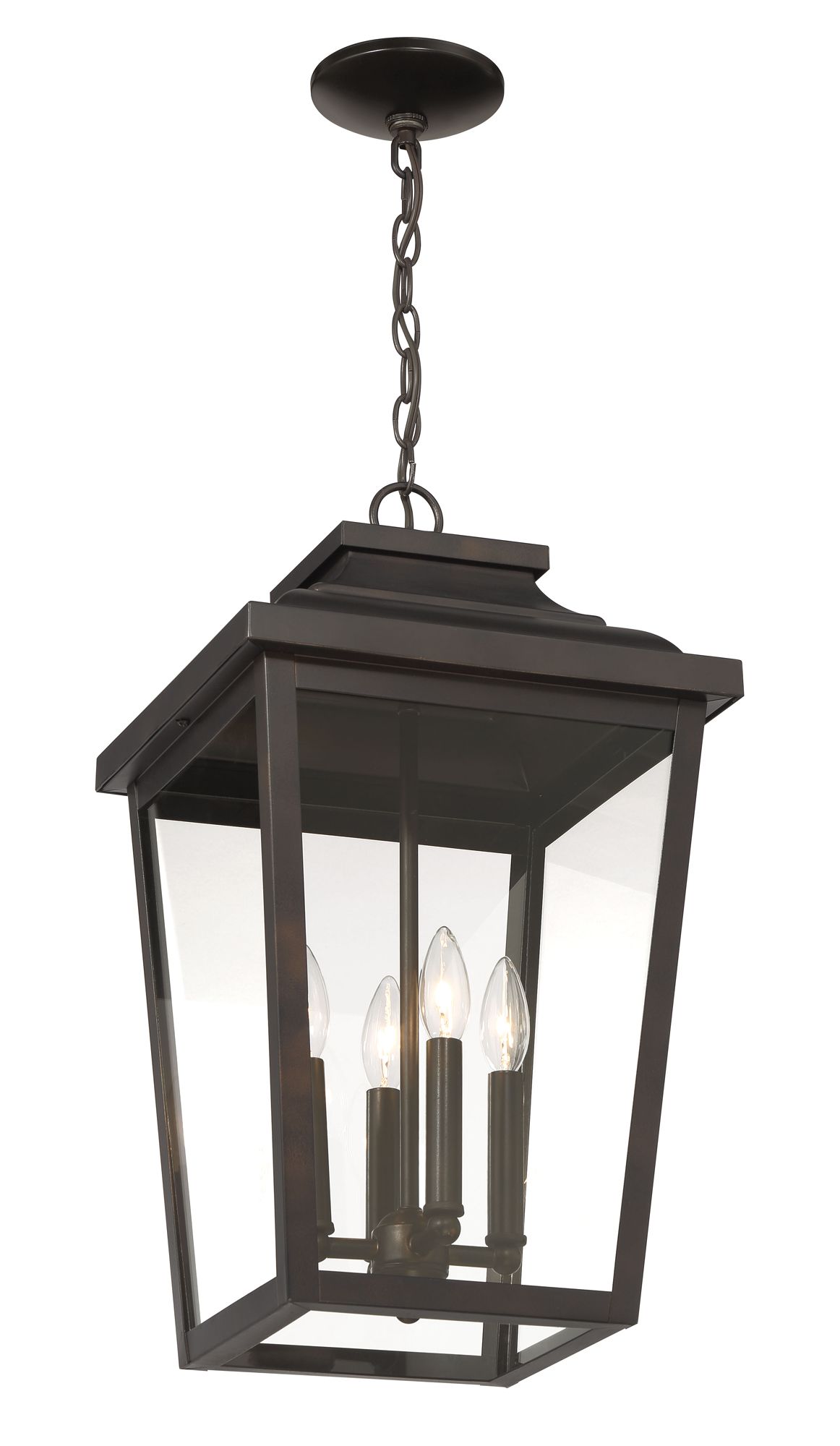 Image 4 The Great Outdoors Irvington Manor 4-Light Chelesa Bronze Chain Hung more views