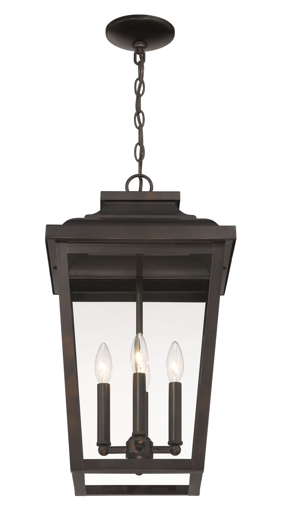 Image 6 The Great Outdoors Irvington Manor 4-Light Chelesa Bronze Chain Hung more views