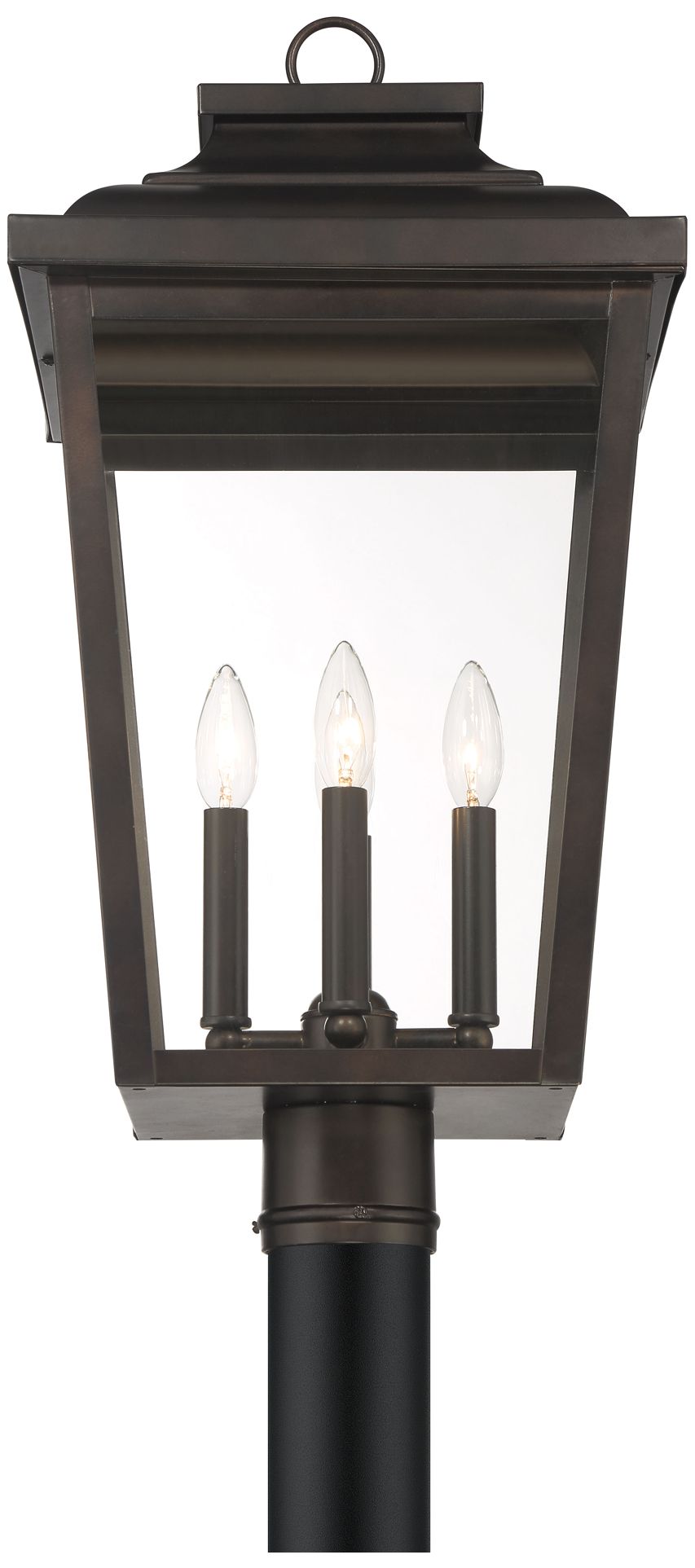 Image 4 The Great Outdoors Irvington Manor 4-Light Chelesa Bronze Post Mount more views