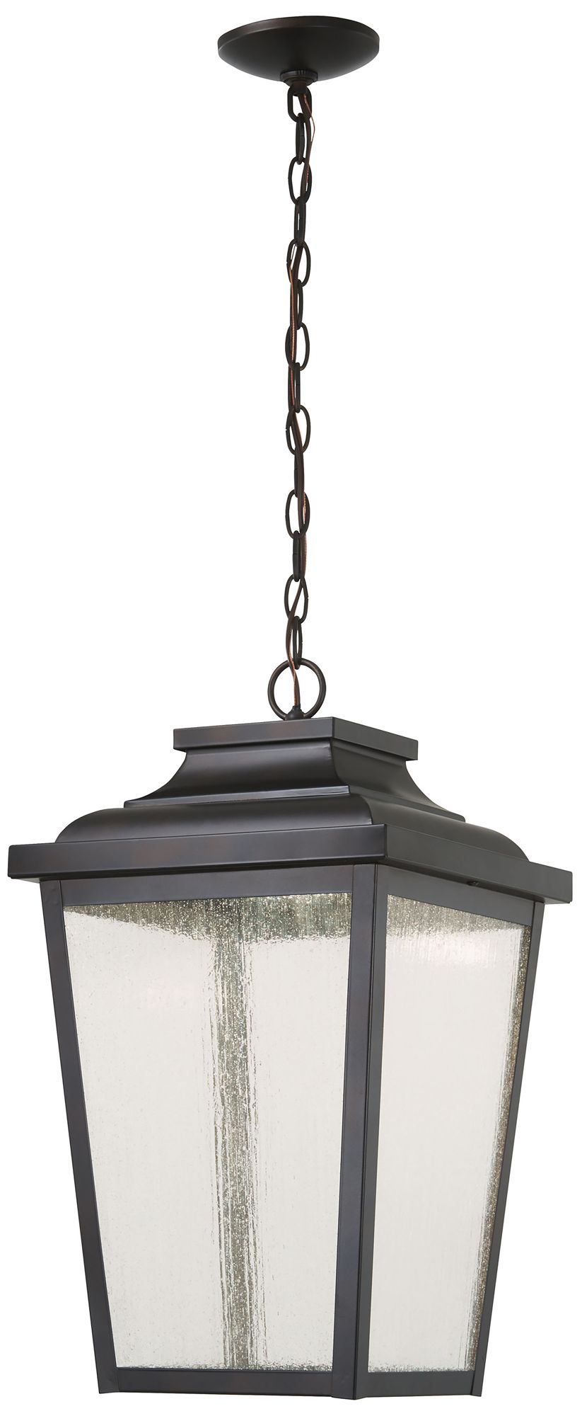 Image 4 The Great Outdoors Irvington Manor LED Chelesa Bronze Hanging Lantern more views