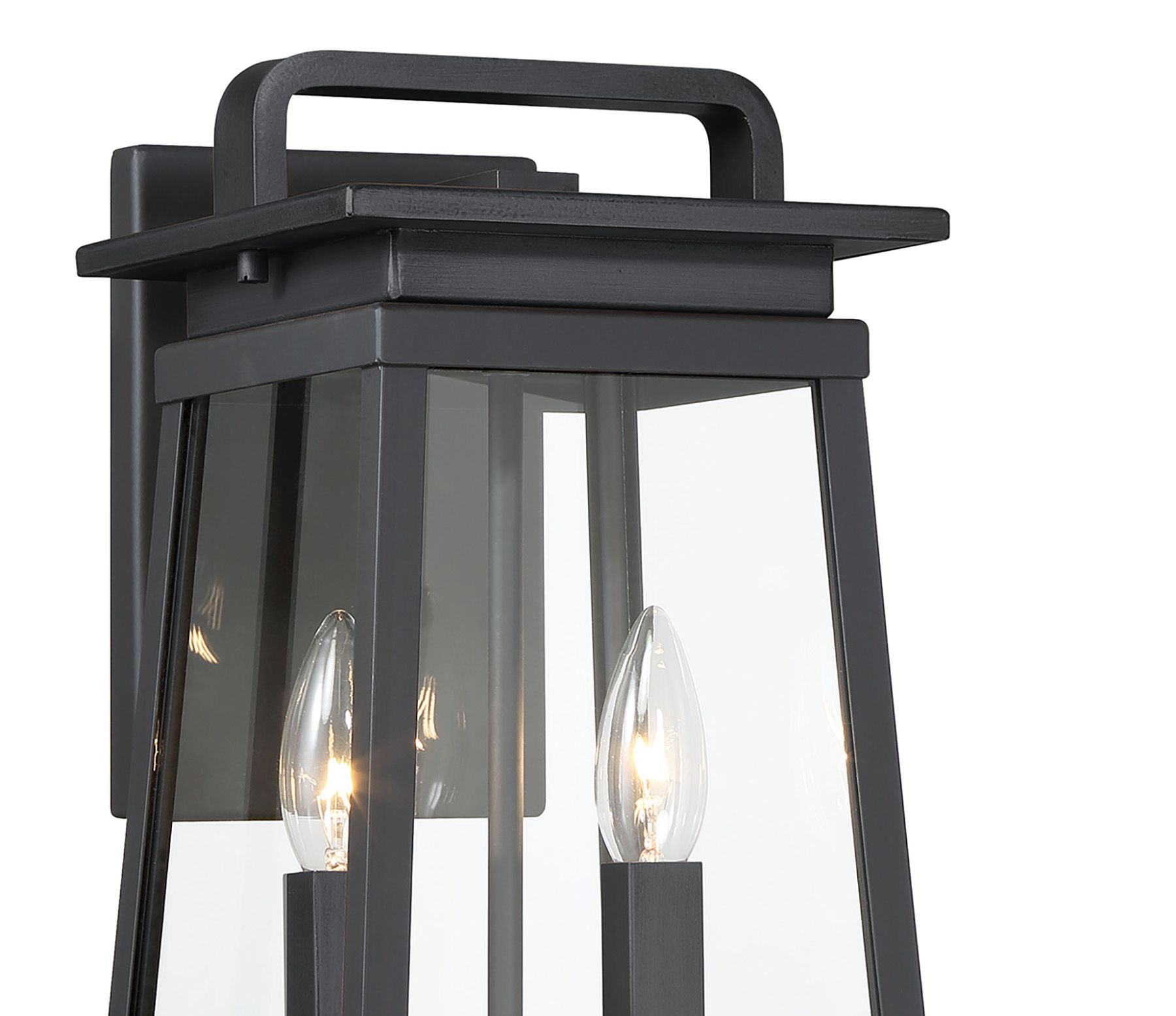 Image 3 The Great Outdoors Isla Vista 2-Light Black 14-inch Outdoor Wall Mount more views