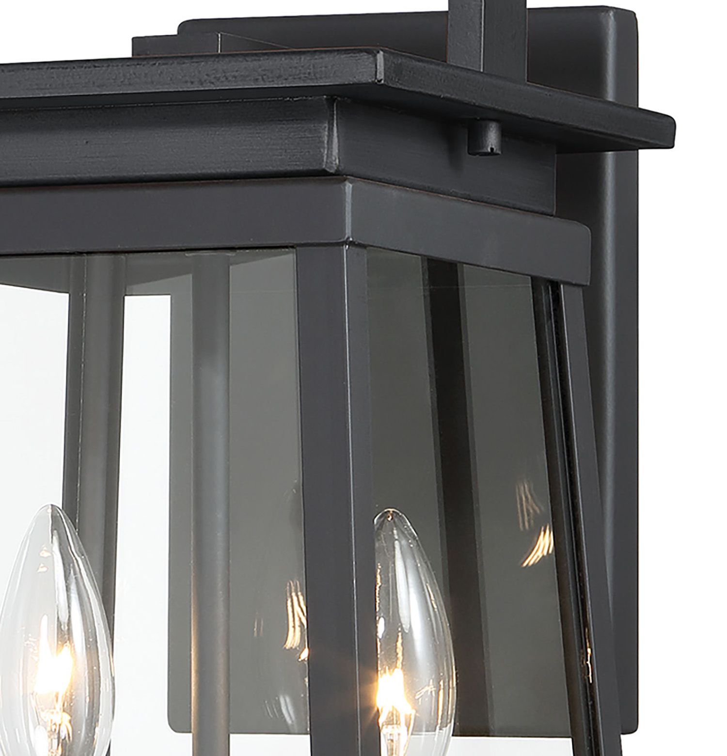 Image 4 The Great Outdoors Isla Vista 2-Light Black 14-inch Outdoor Wall Mount more views