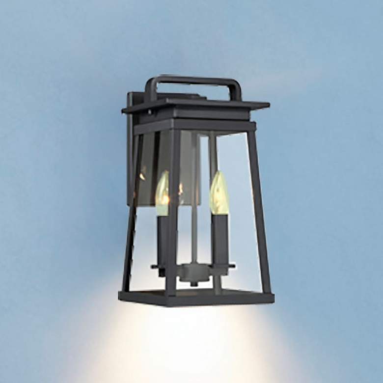 Image 1 The Great Outdoors Isla Vista 2-Light Black Outdoor Wall Mount