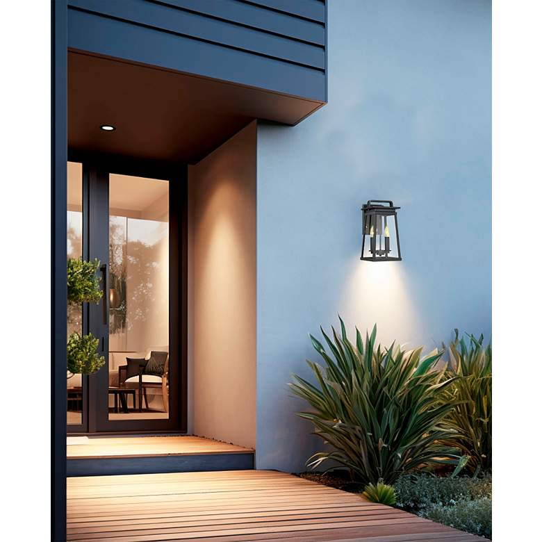 Image 6 The Great Outdoors Isla Vista 2-Light Black Outdoor Wall Mount more views