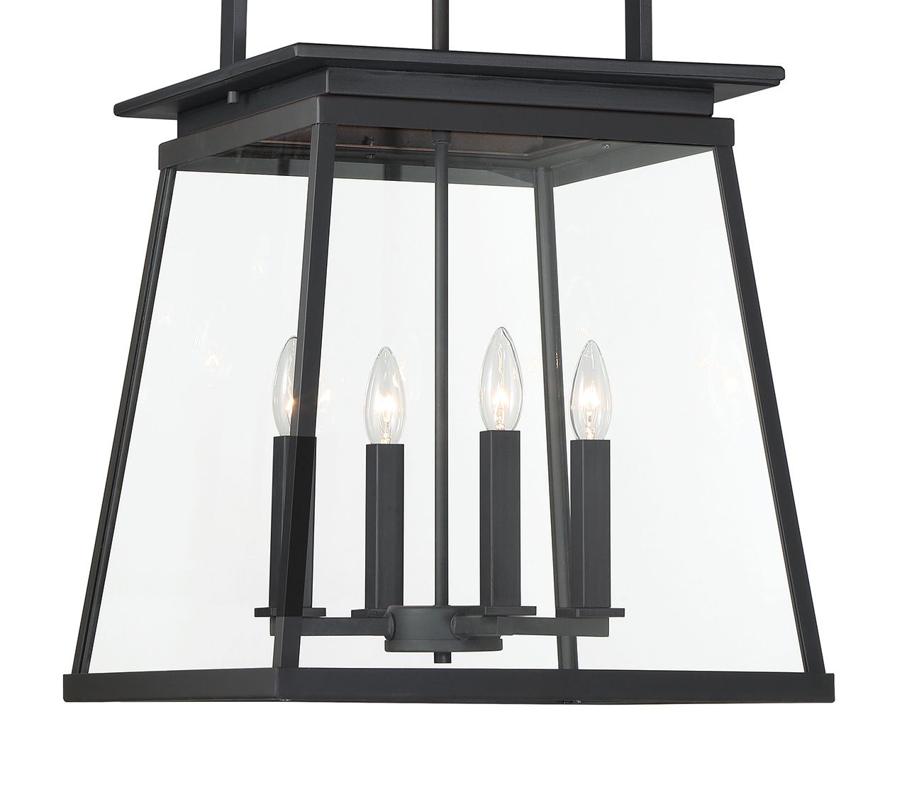Image 3 The Great Outdoors Isla Vista 4-Light Black 22.75-in Outdoor Pendant Light more views