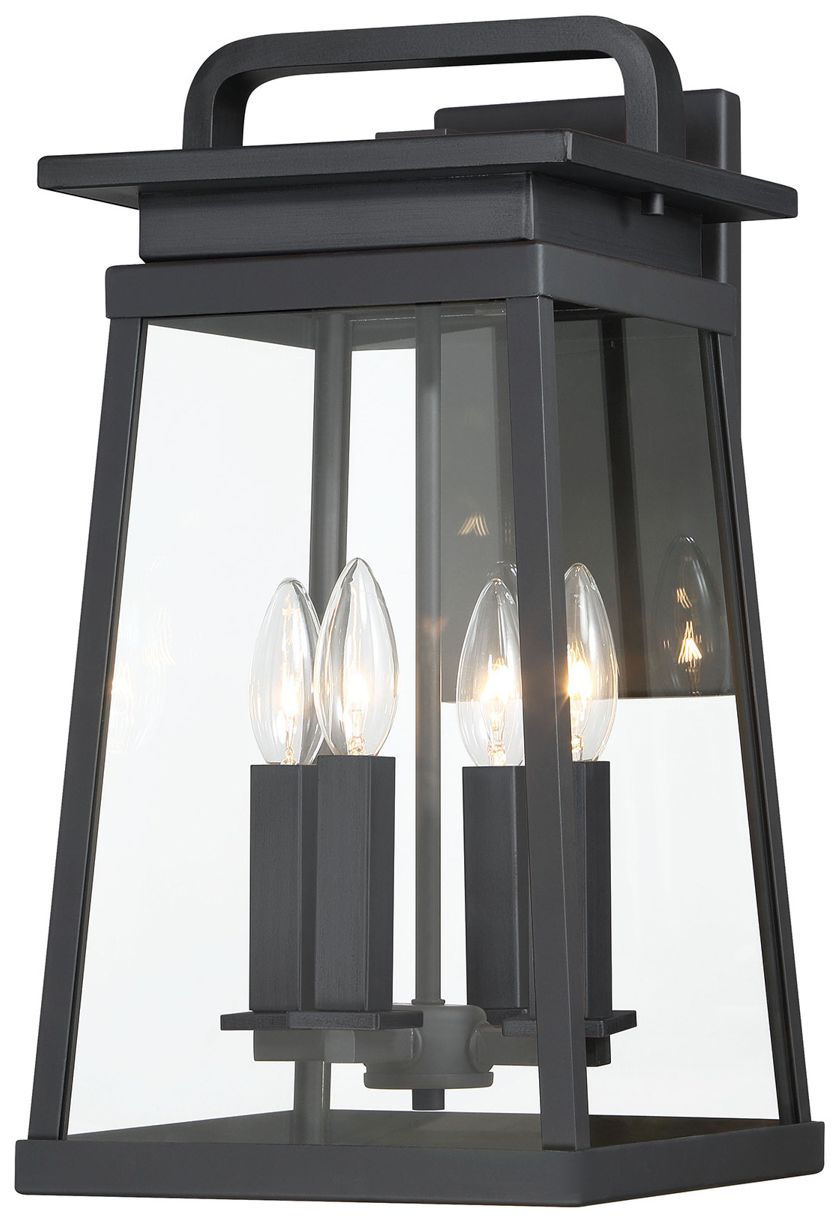 The Great Outdoors Isla Vista 4-Light Black 24-inch Outdoor Wall Sconce