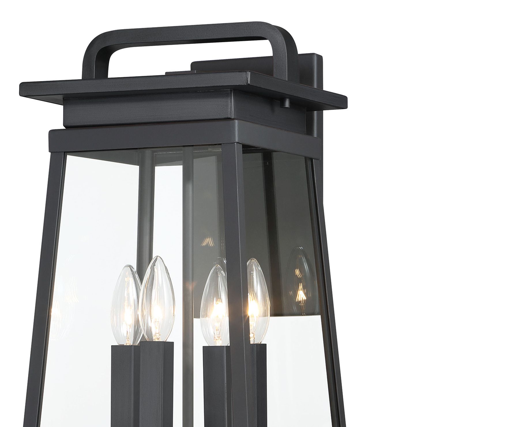 Image 4 The Great Outdoors Isla Vista 4-Light Black 24-inch Outdoor Wall Sconce more views