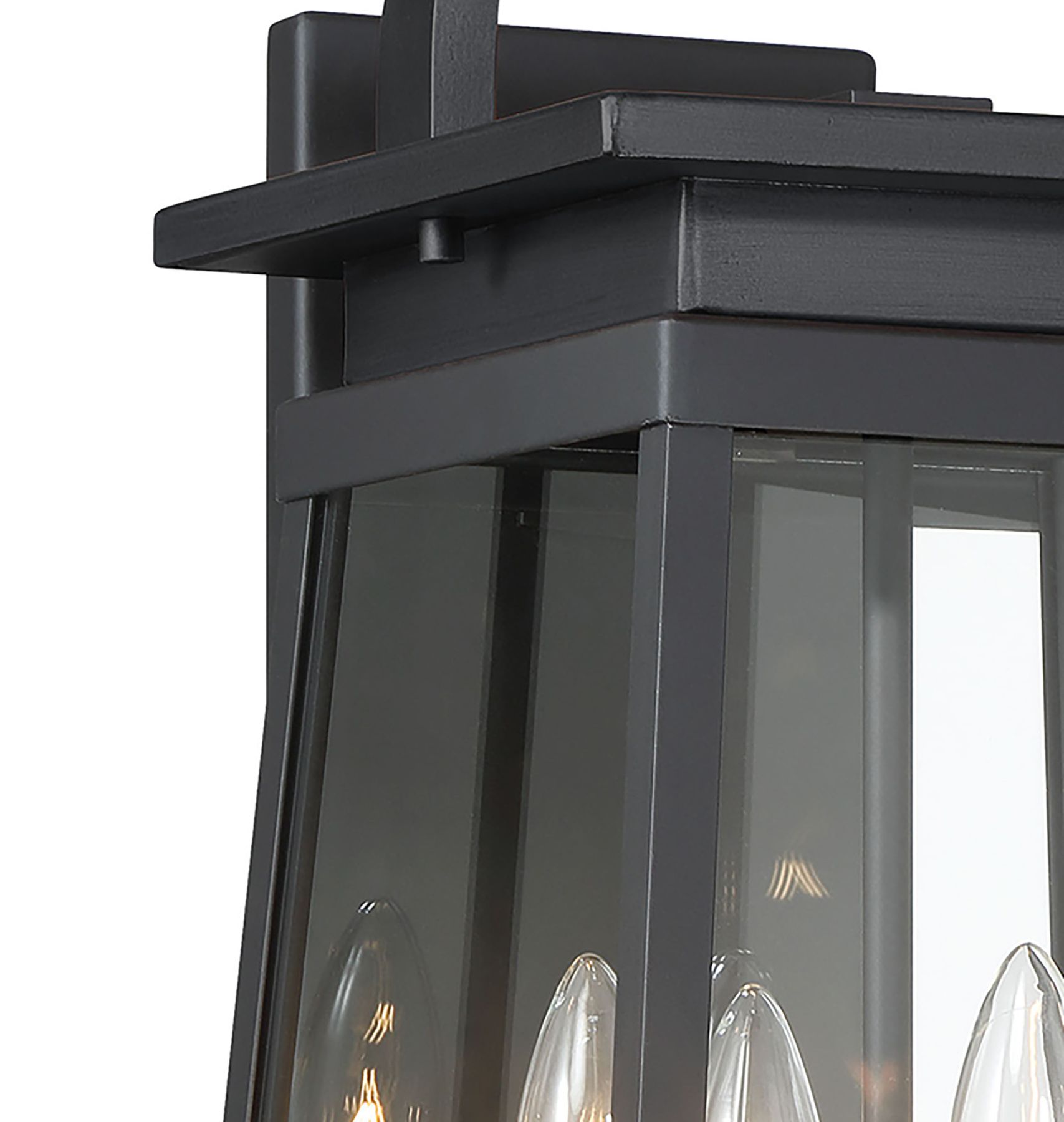 Image 6 The Great Outdoors Isla Vista 4-Light Black 24-inch Outdoor Wall Sconce more views