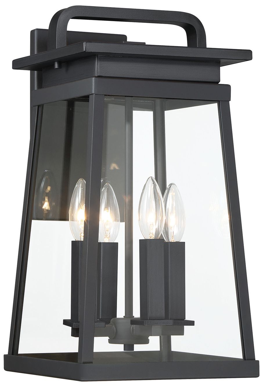 The Great Outdoors Isla Vista 4-Light Black 30-inch Outdoor Wall Sconce
