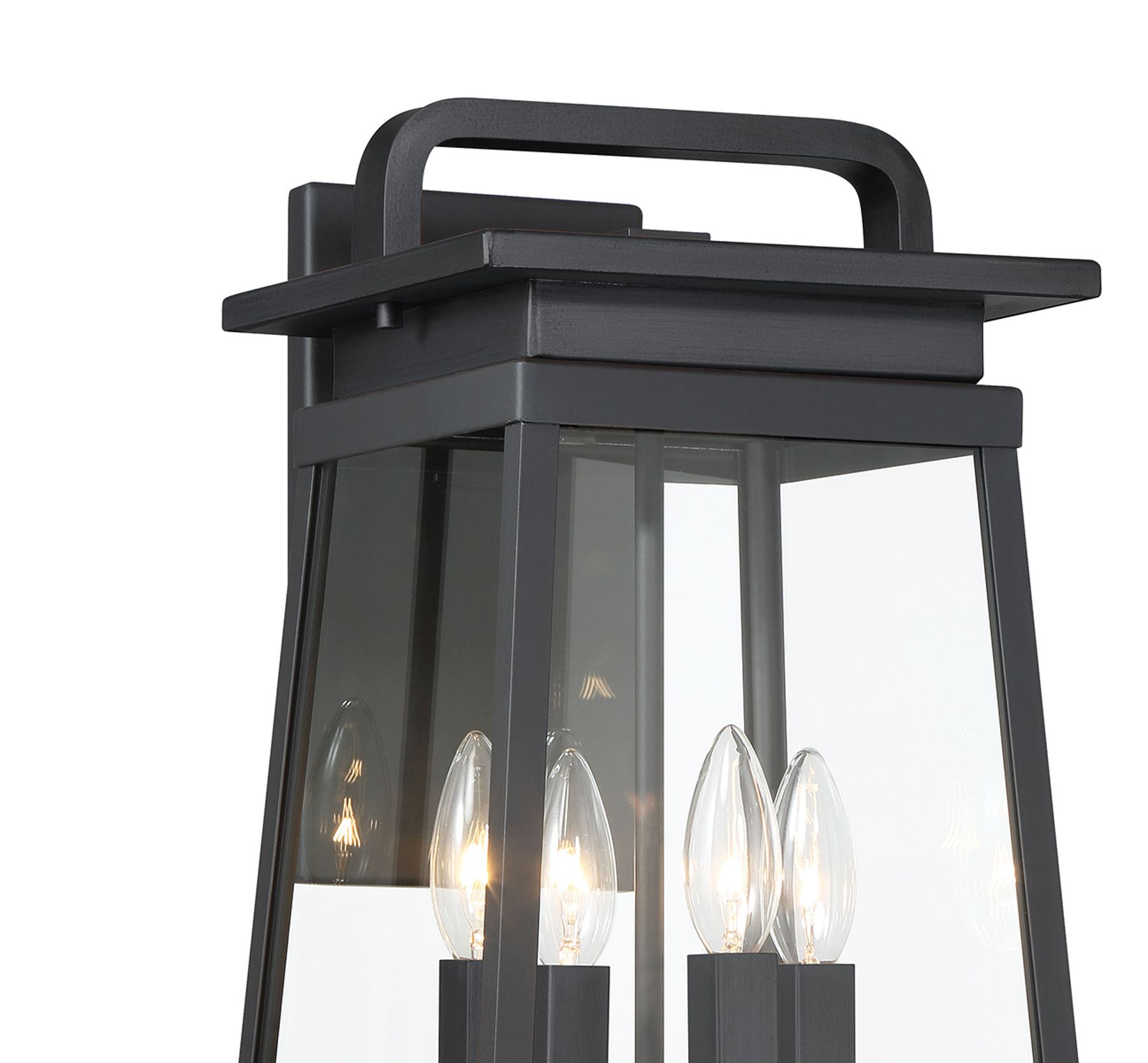 Image 3 The Great Outdoors Isla Vista 4-Light Black 30-inch Outdoor Wall Sconce more views