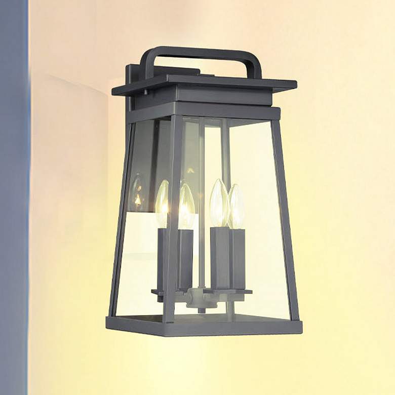 Image 1 The Great Outdoors Isla Vista 4-Light Black Outdoor Wall Mount