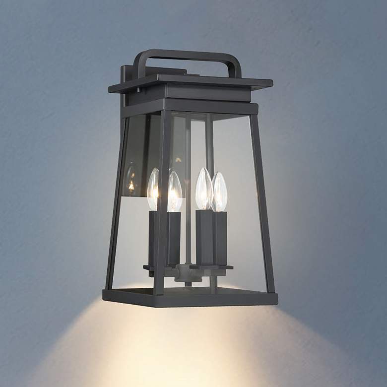Image 1 The Great Outdoors Isla Vista 4-Light Black Outdoor Wall Mount