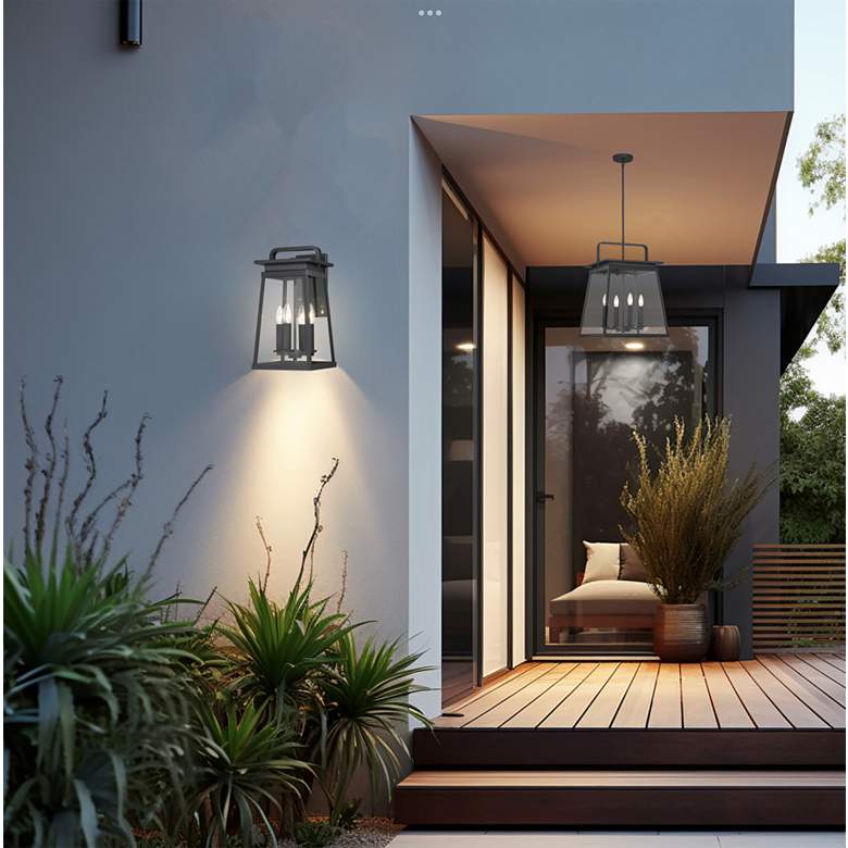 Image 5 The Great Outdoors Isla Vista 4-Light Black Outdoor Wall Mount more views