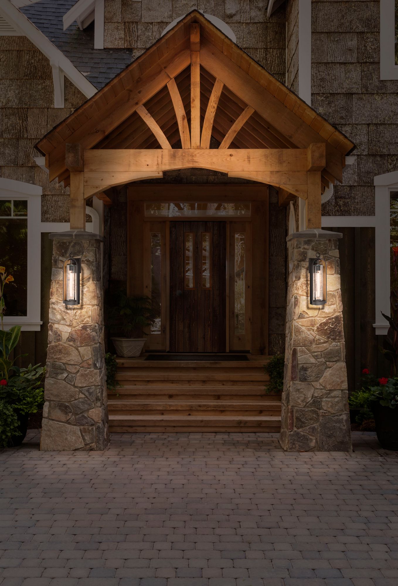 Image 6 The Great Outdoors Kamstra 1-Light Bronze and Gold OD Wall Mount more views