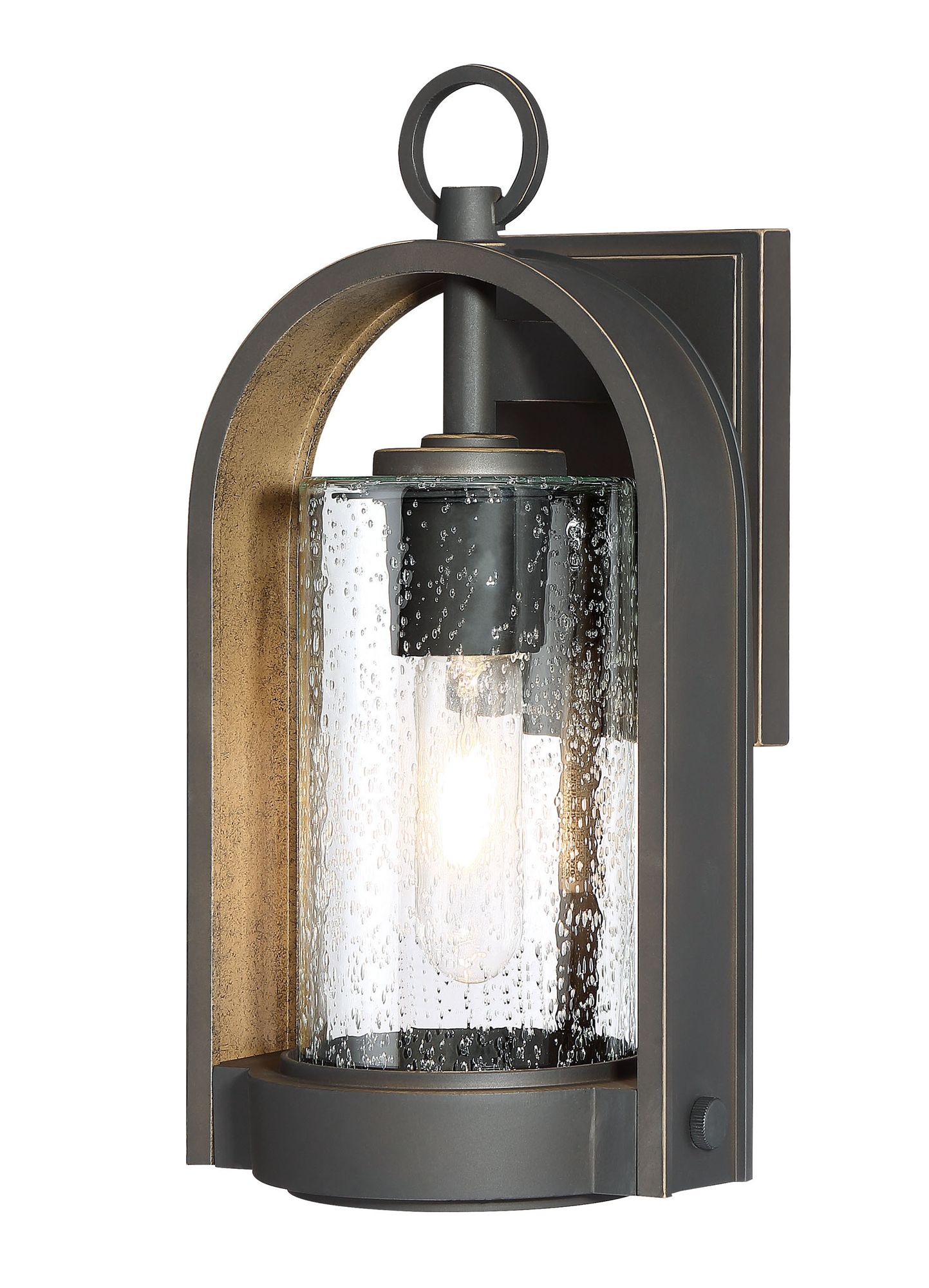 Image 2 The Great Outdoors Kamstra 1-Light Bronze and Gold Outdoor Wall Mount more views