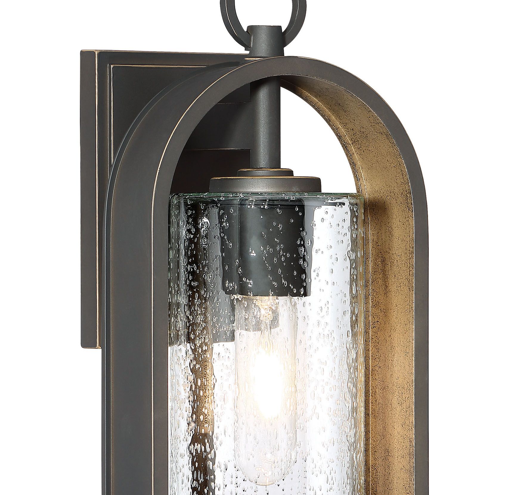 Image 3 The Great Outdoors Kamstra 1-Light Bronze and Gold Outdoor Wall Mount more views