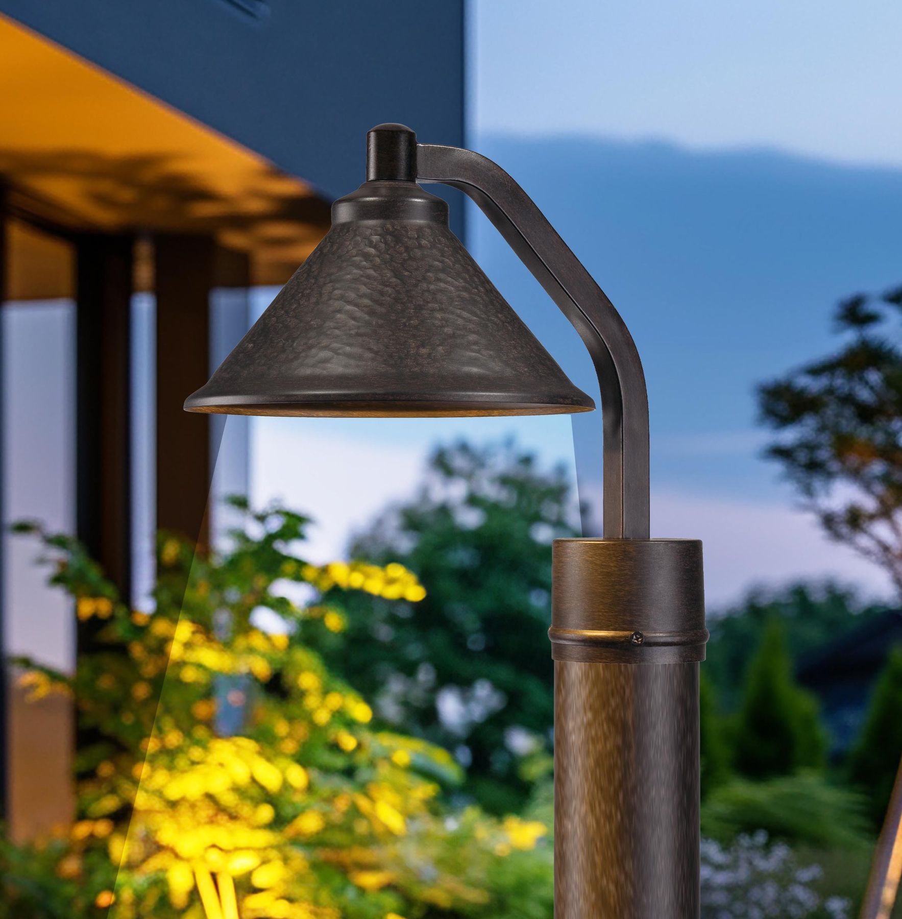 Image 3 The Great Outdoors Kirkham LED Aspen Bronze Outdoor Post Mount Lantern more views