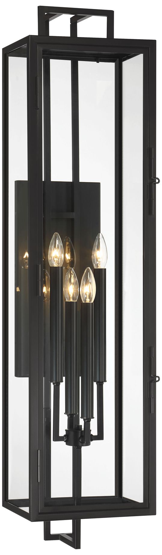 The Great Outdoors Knoll Road 4-Light Black Outdoor Wall Mount