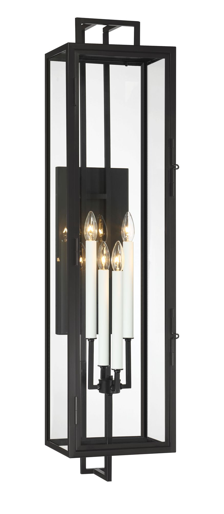 Image 3 The Great Outdoors Knoll Road 4-Light Black Outdoor Wall Mount more views