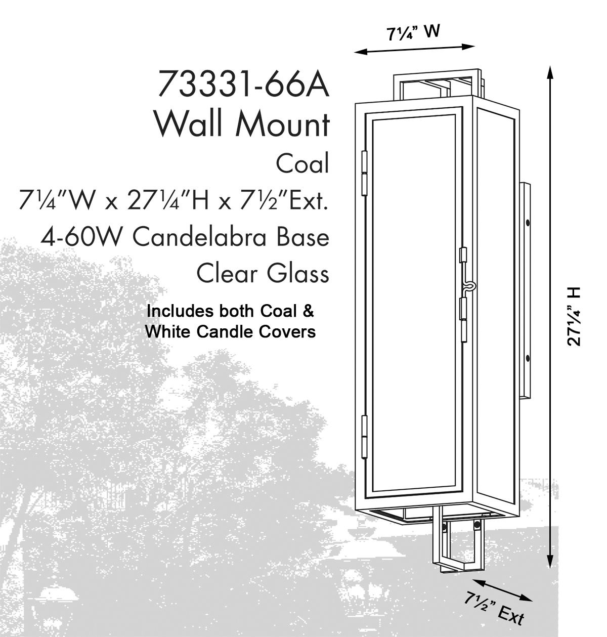 Image 4 The Great Outdoors Knoll Road 4-Light Black Outdoor Wall Mount more views