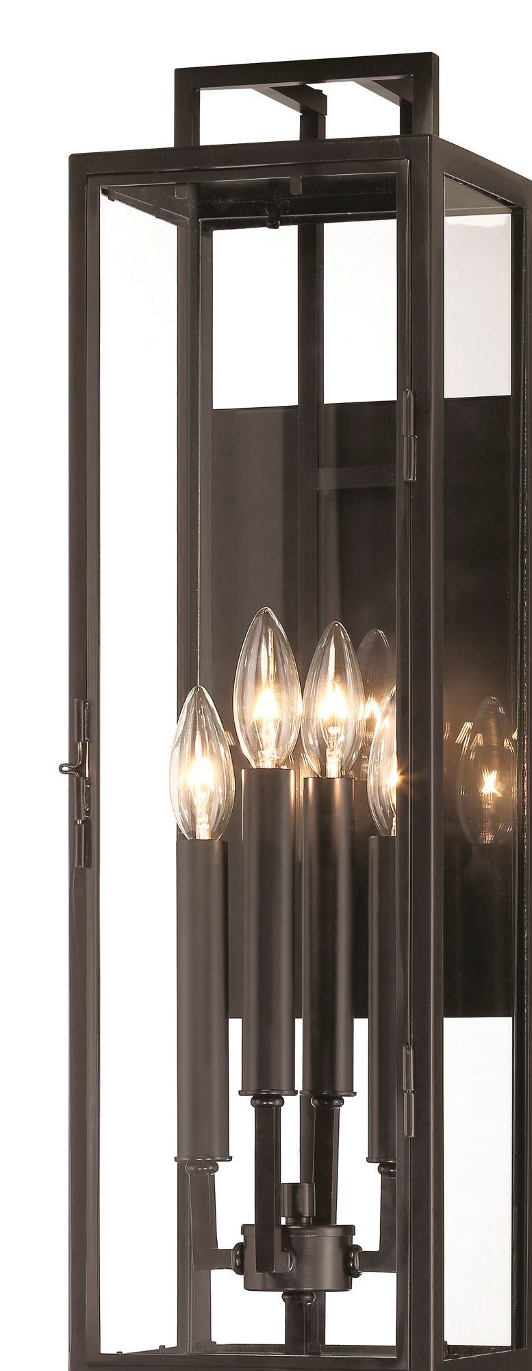 Image 5 The Great Outdoors Knoll Road 4-Light Black Outdoor Wall Mount more views