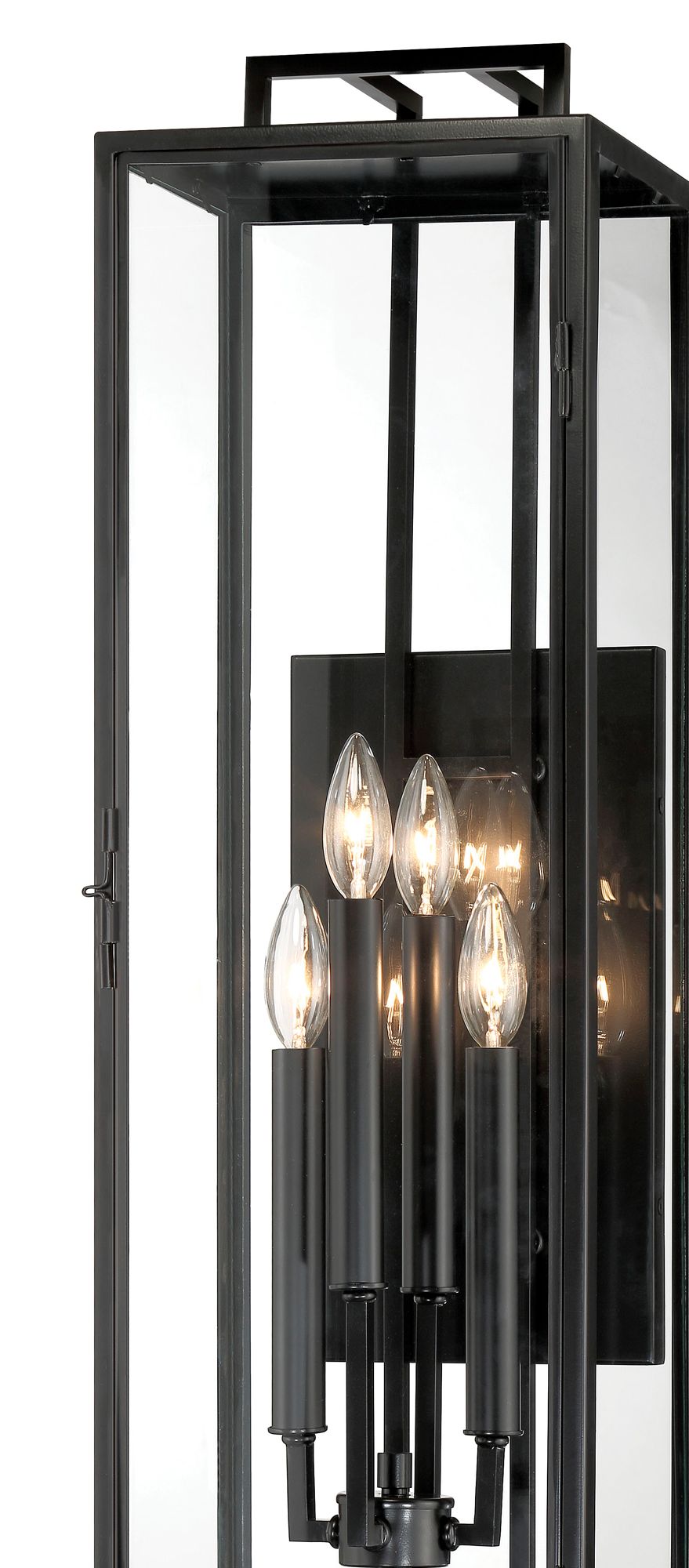 Image 3 The Great Outdoors Knoll Road 4-Light Black Outdoor Wall Mount more views
