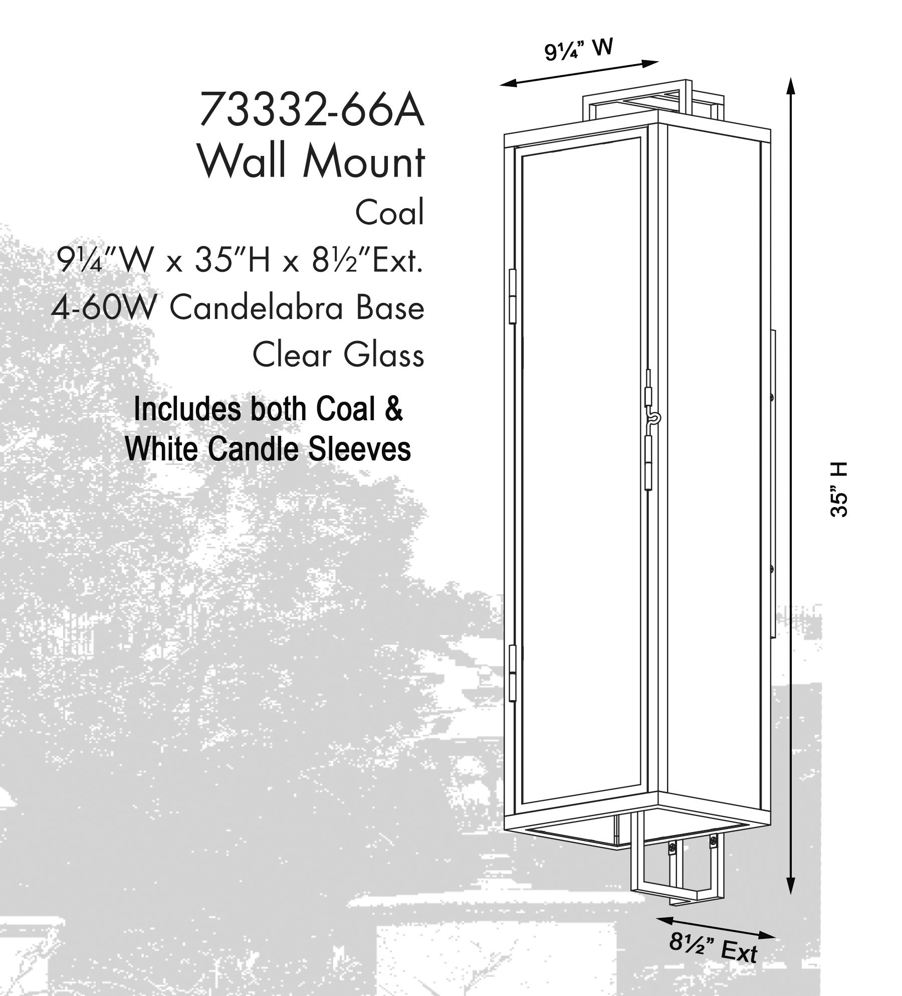 Image 6 The Great Outdoors Knoll Road 4-Light Black Outdoor Wall Mount more views