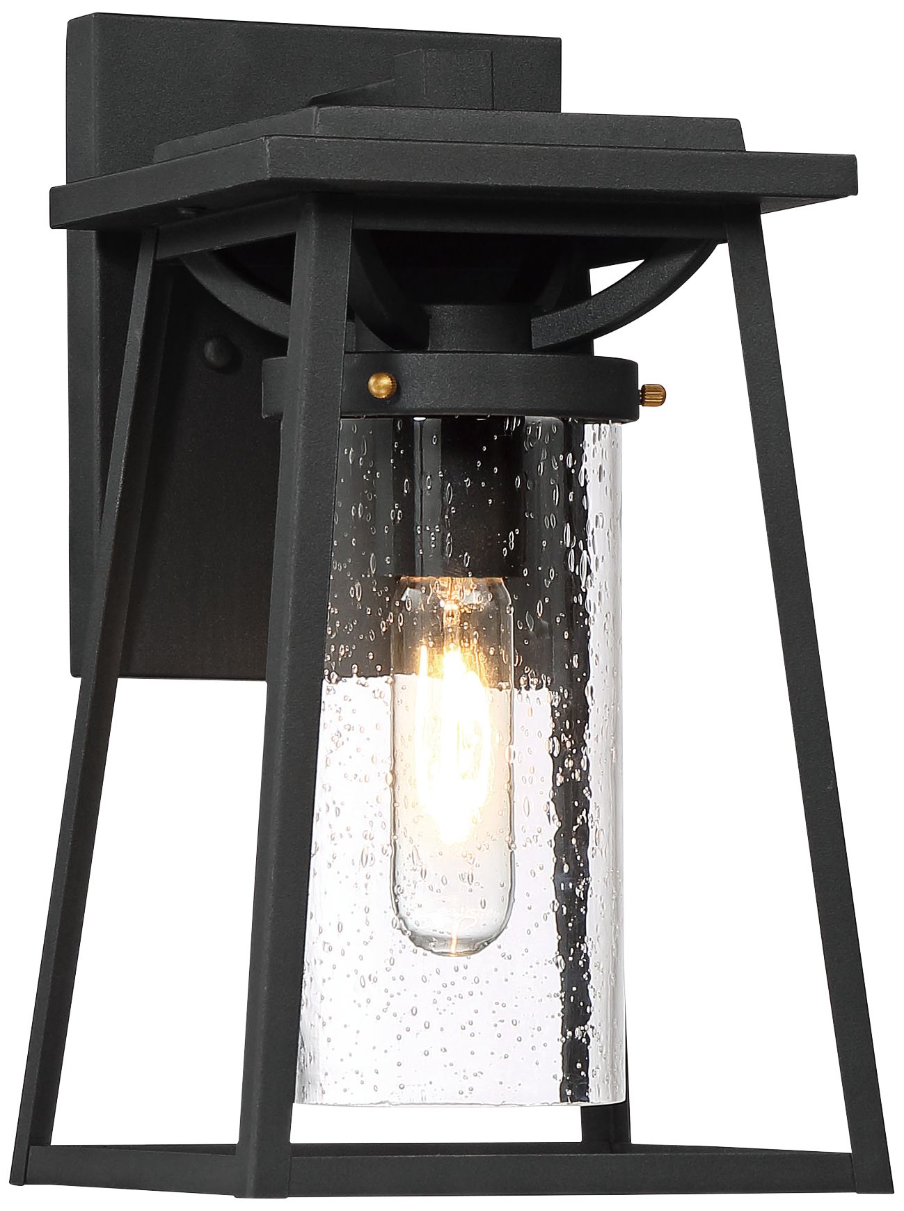 The Great Outdoors Lanister Court 1-Light Black and Gold Outdoor Wall Mount