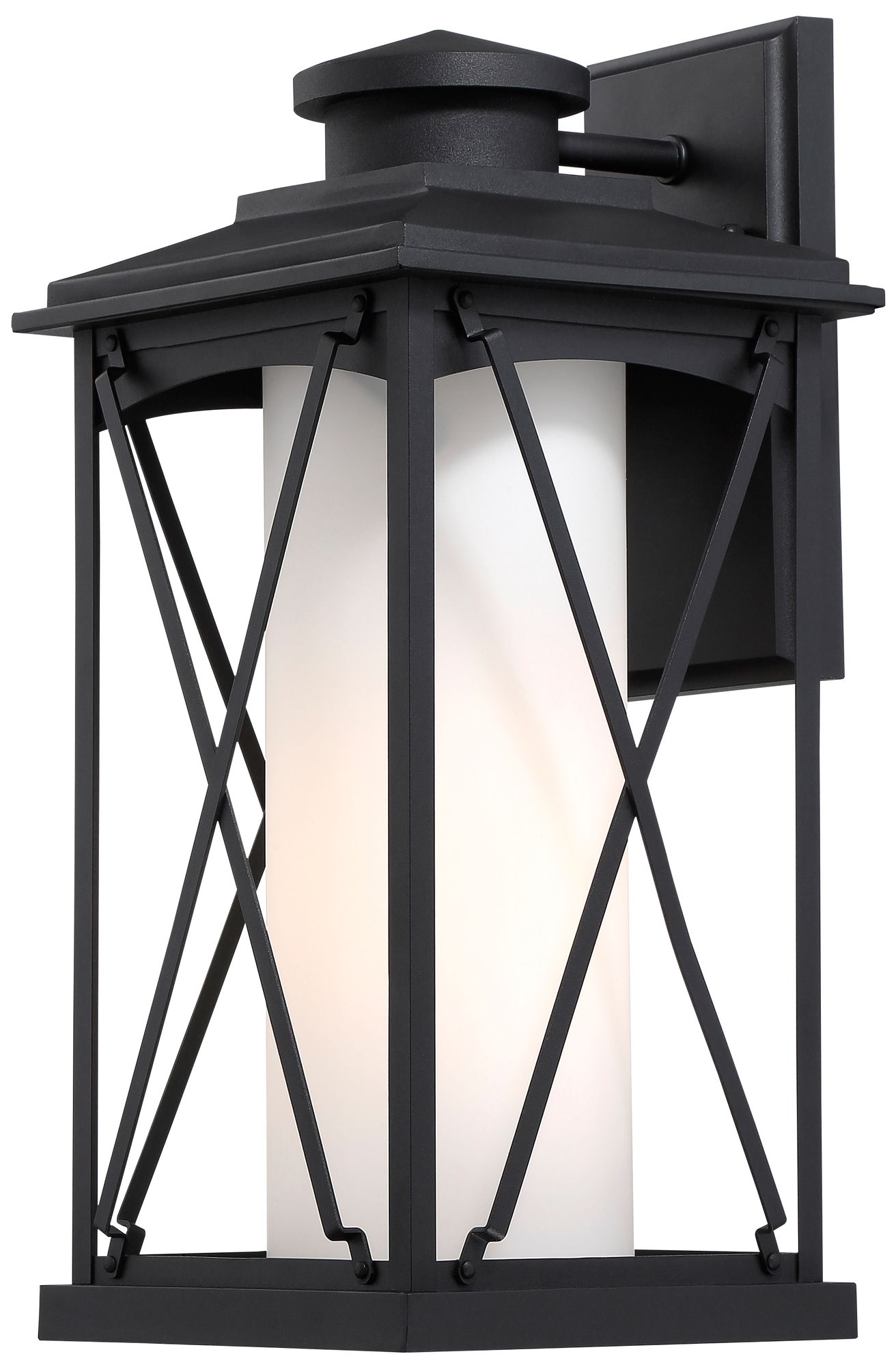 The Great Outdoors Lansdale 1-Light Matte Black OD Wall Mount