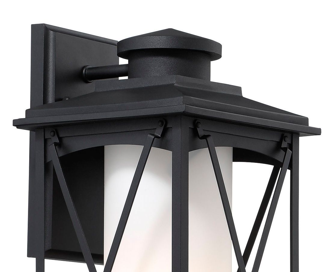 Image 3 The Great Outdoors Lansdale 1-Light Matte Black OD Wall Mount more views