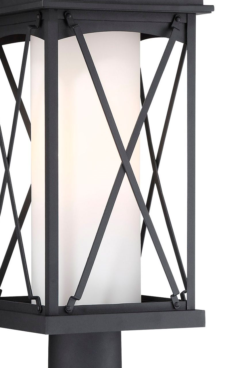 Image 2 The Great Outdoors Lansdale 1-Light Matte Black Outdoor Post Mount more views