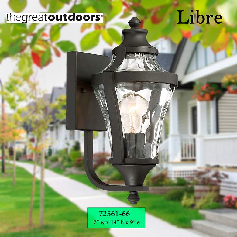 Image 4 The Great Outdoors Libre 1-Light Black Outdoor Wall Mount more views
