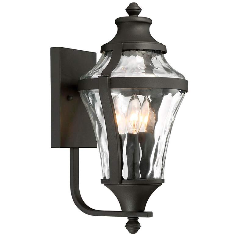 Image 1 The Great Outdoors Libre 3-Light Black Outdoor Wall Mount