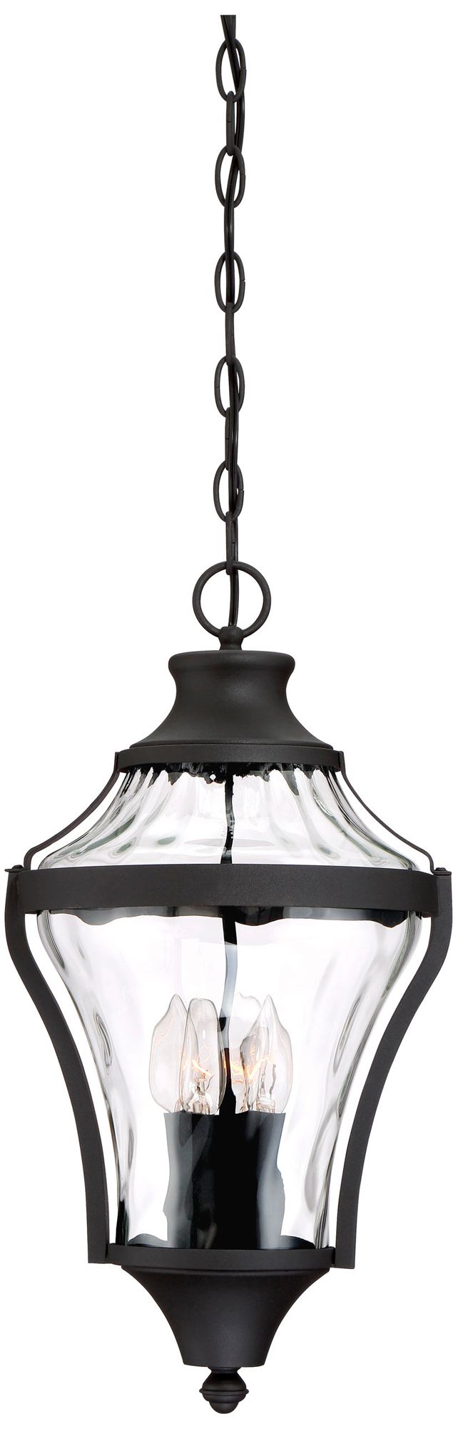 The Great Outdoors Libre 4-Light Black Outdoor Chain Hung Lantern